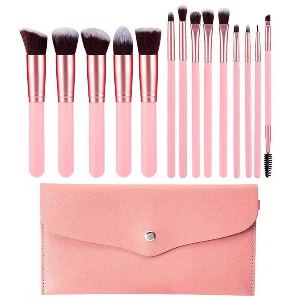 High-quality Super Soft Nylon Bristles Wood Handle 14-Piece Face Makeup Brush Set